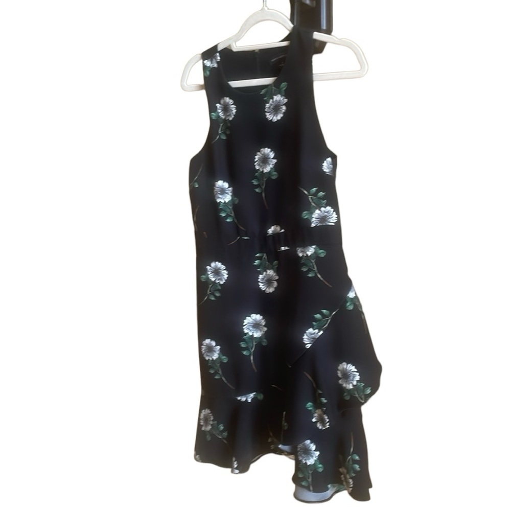 Banana Republic Black Floral Sleeveless Dress Size 8 Beautiful